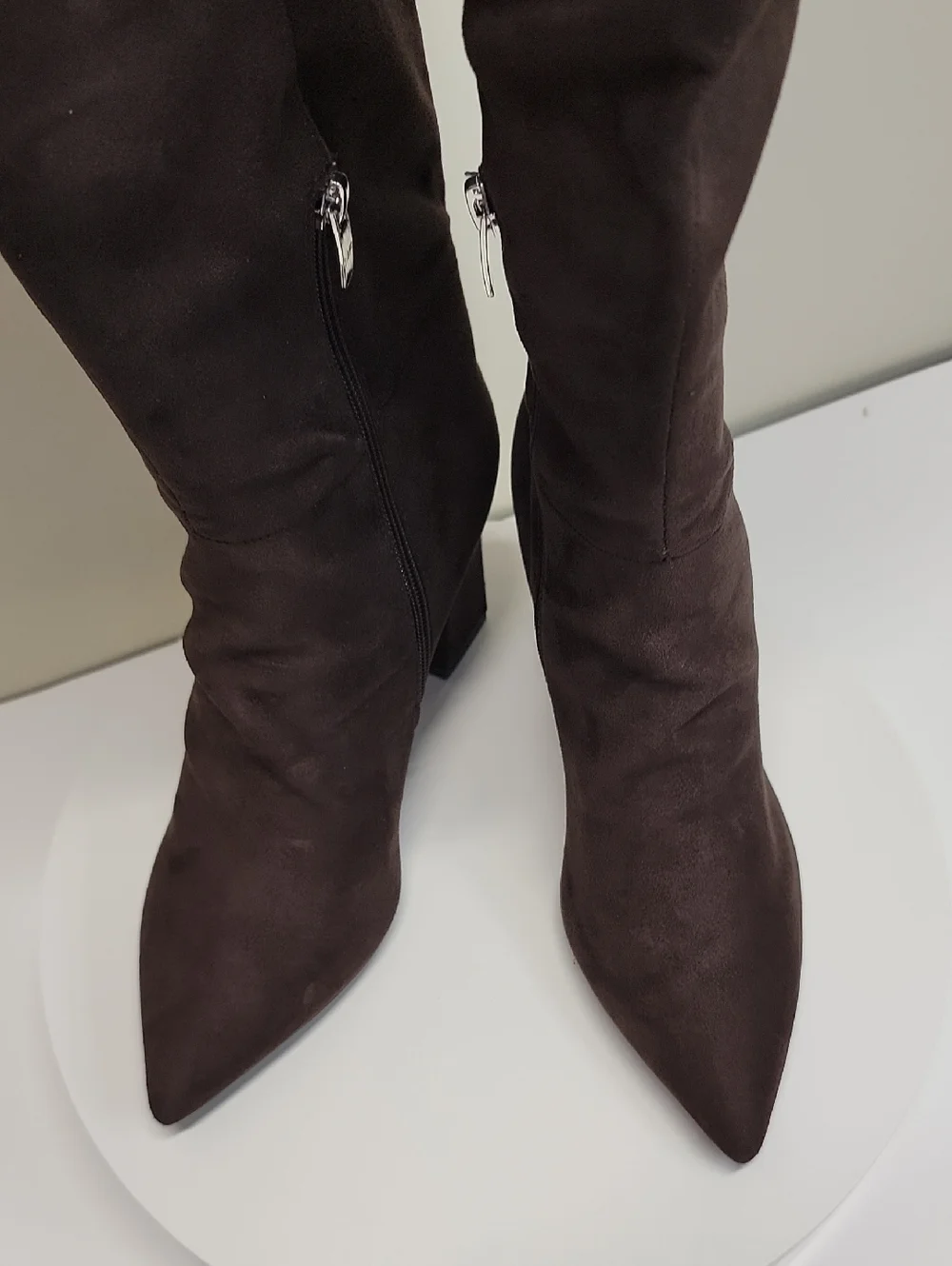 Marc Fisher NEW IN BOX Faux-Suede Over-the-Knee Boot - Dark Brown